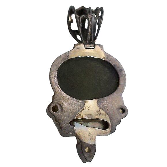 Vintage Sterling Dichoric Multicolor Pendant - Picture 3 of 6